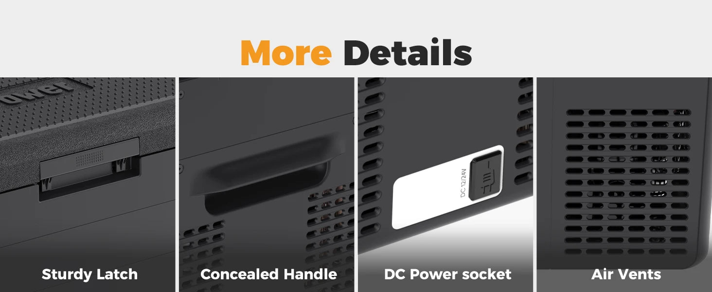 RF25 25L Fridge Portable Car Refrigerator Electric Cooler Freezer App Control Small Car Travel Camping RV Truck 12/24V