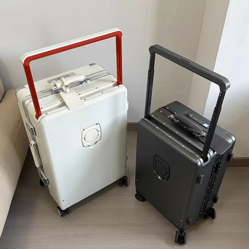 Aluminum Frame Luggage Password Carry on Luggage with Wheels Quiet Universal Wheel Fashion Travel Box Pull Rod Box