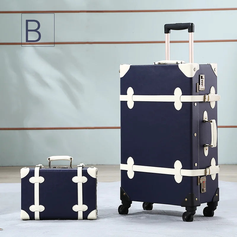 20/22/24''26 inch Luggage set woman Travel Suitcase Set Universal Retro password rolling luggage case middle size luggage