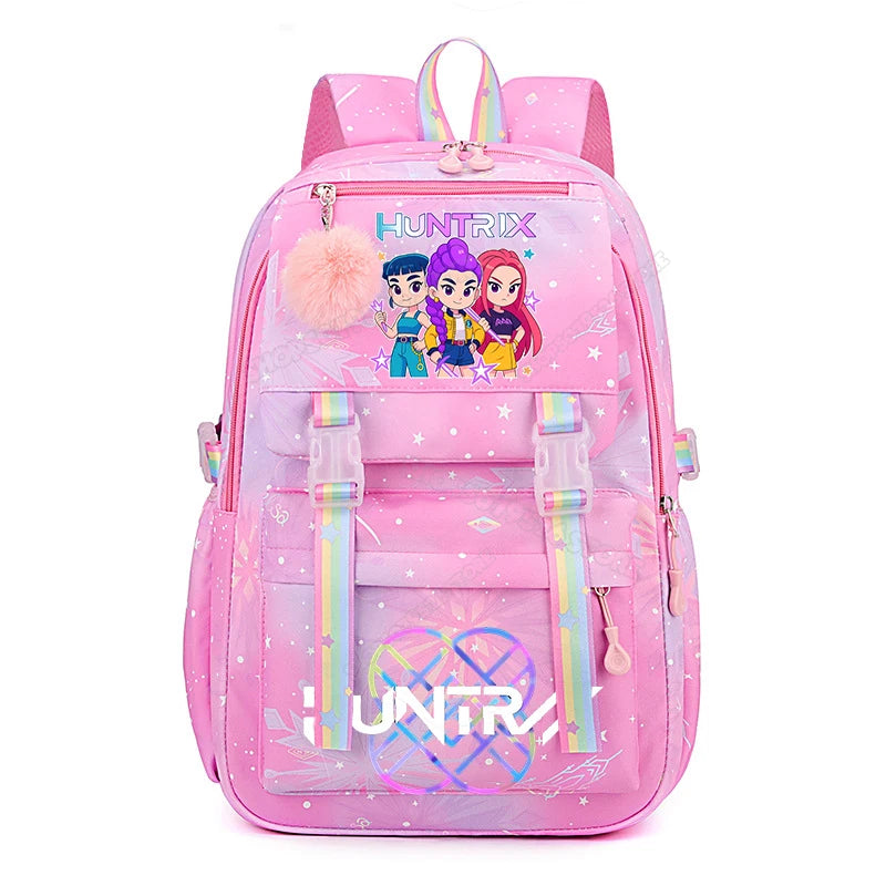 KPop Demon Hunters Backpack High-capacity Kids Knapsacks Movie Music Girl School Schoolbags Cartoon Anime Student Rucksack