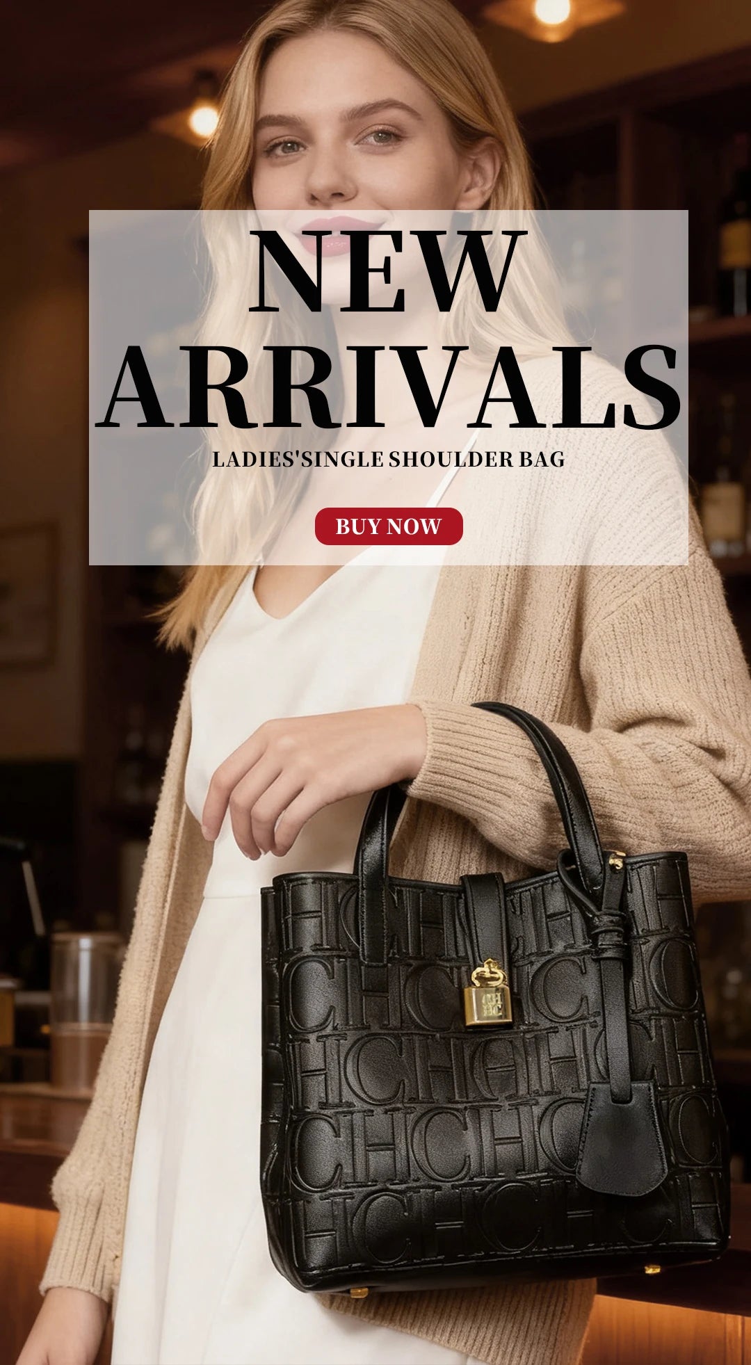 Embossed Ladies Crossbody Bag Letter Printing Design Ladies Handbag Large Capacity Tote Bag Elegant Temperament Ladies Should