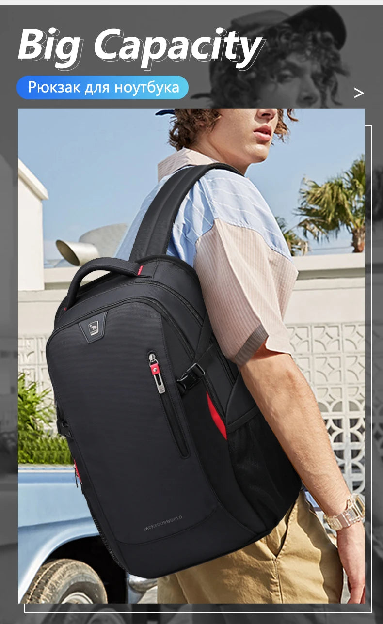 OIWAS Laptop Backpacks 15.6 Inch School Bags Waterproof Nylon 29L Casual Shoulder Bagpack Travel Teenage Men's Backpack Mochila