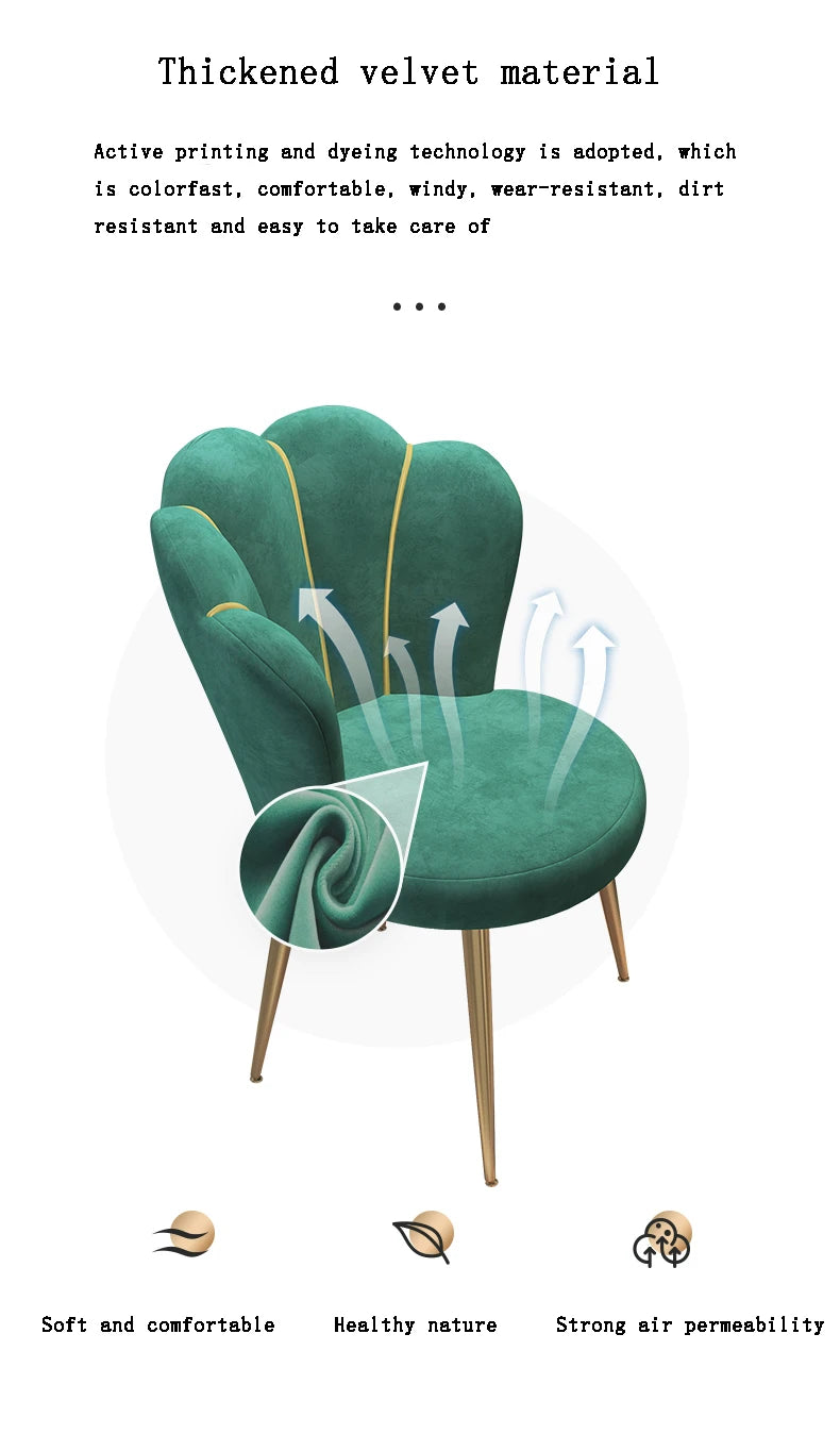 Nordic Furniture, Living Room Chair, Bedroom Makeup Stool, Modern Leisure Seat, Creative Armchair, Home Dining Chairs,Customized