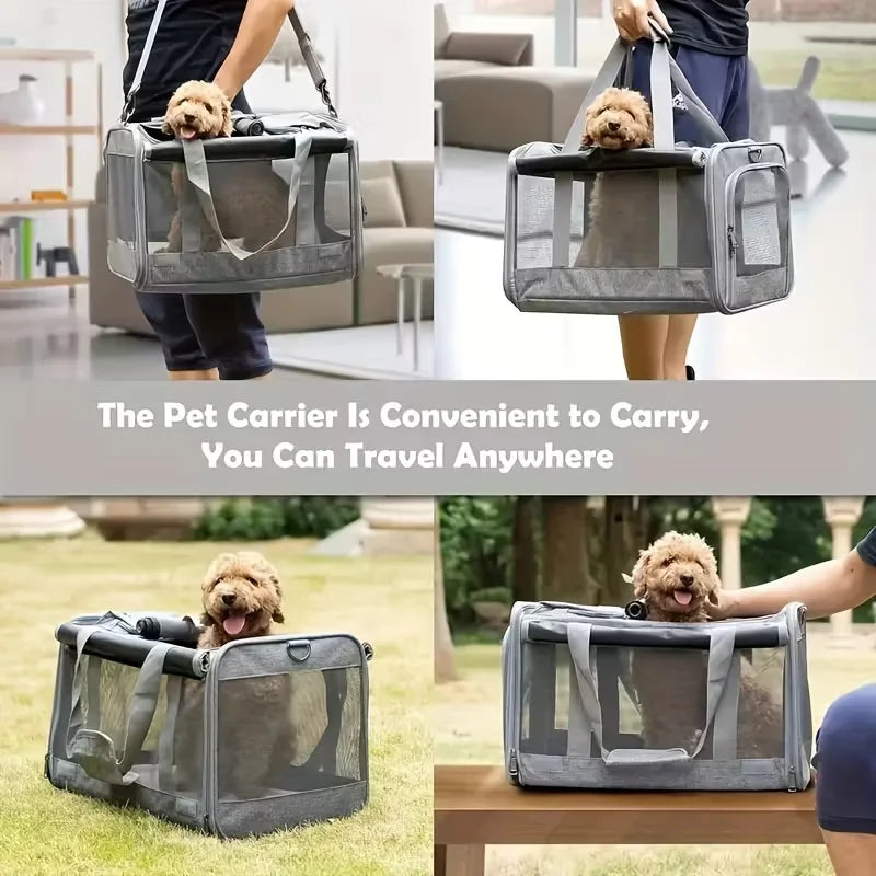 [Airline Approved Pet Carrier] Durable, Breathable Medium Cat And Small Dog Carrier