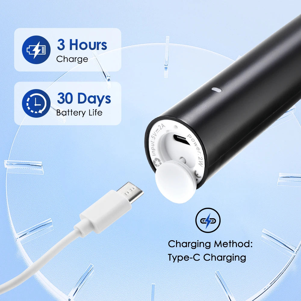 Intelligent Rotating Electric Toothbrush, Rechargeable Rotary Toothbrush Compatible with Oral B Replacement Electric Brush Heads