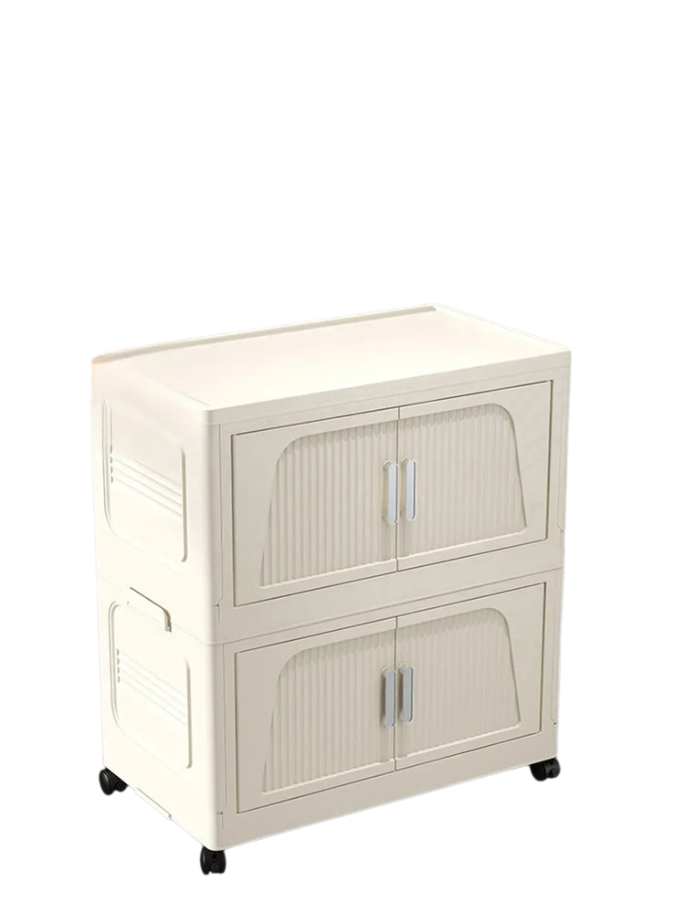 Multifunctional Foldable Storage Cabinet Children's Closet Large Capacity Space Closet Organizer Living Room Sundries Cabinet