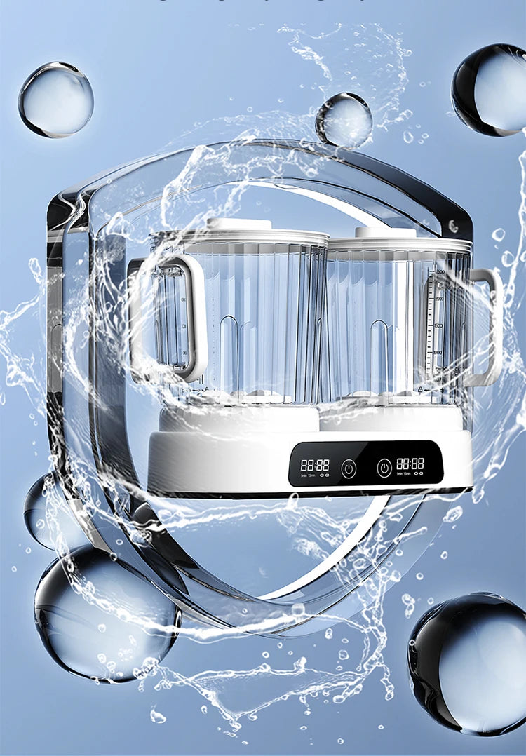 U10 Double Barrel Mini Washing Machine LED Digital Display Small Semi Automatic Wheel Home Dormitory Portable Washing Machine.