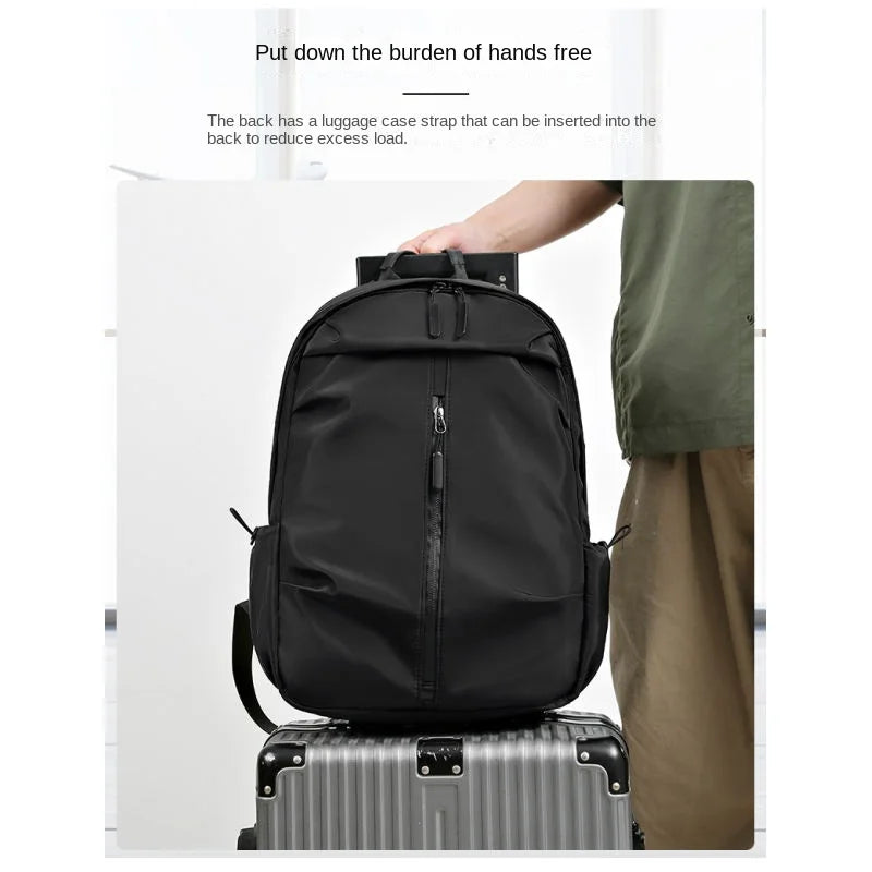 Lightweight and waterproof backpack for men, large capacity student backpack, new business and leisure computer bag, travel back