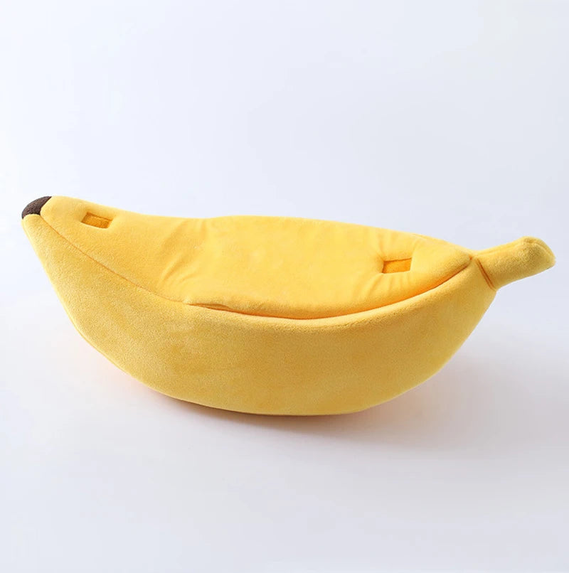 Winter Banana Cat Bed House Funny Cute Cozy Cat Mat Beds Warm Durable Portable Pet Basket Kennel Dog Cushion Cat Supplies winter