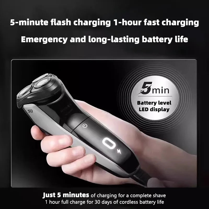 Philips New 3000 Series Electric Shaver Fast Shaving Flash Charging Men's Beard Trimmer Floating Head Intelligent Sensor Razor