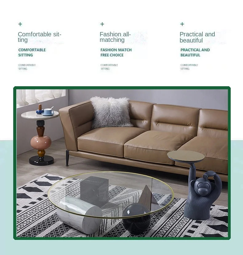 IHOME Nordic Creative Side Table Modern Minimalist Sofa Movable Corner Designer Net Red Sugar Gourd Small Coffee Furniture New