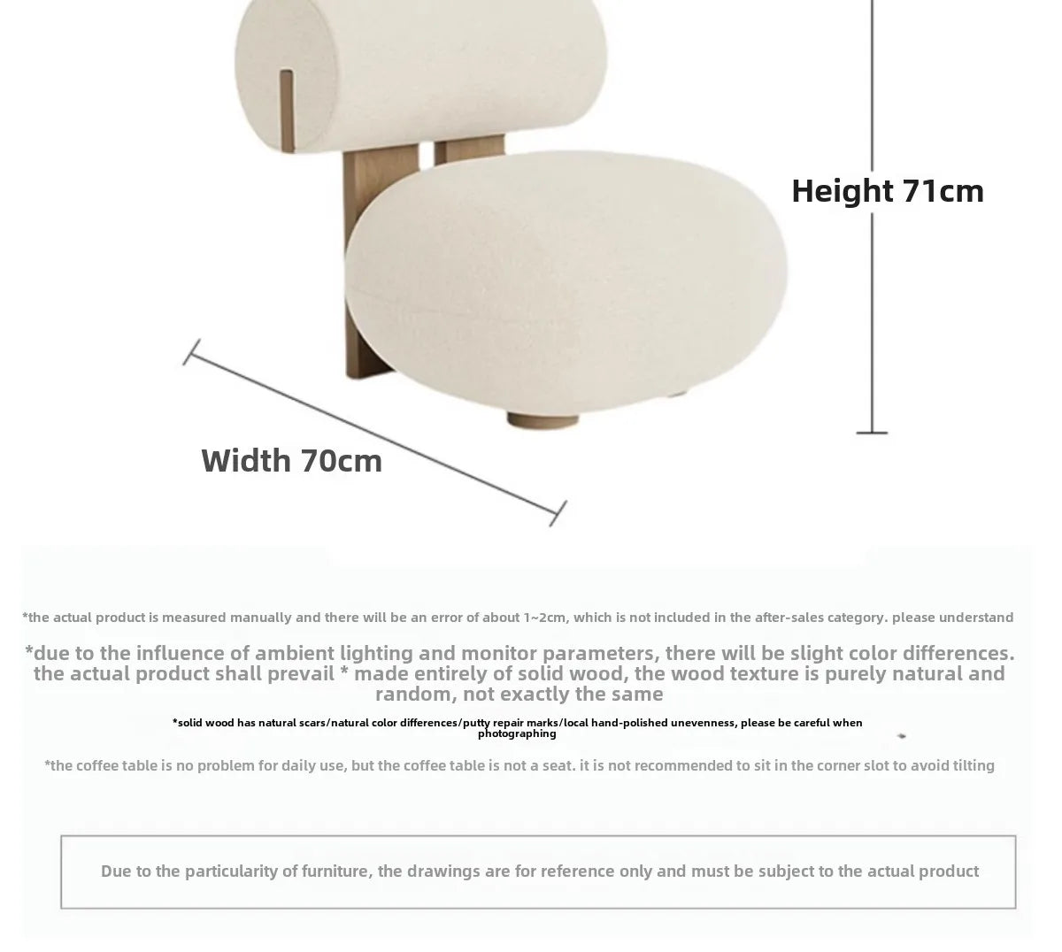 Nordic, Solid Wood, Sofa Chair, Modern, Light Luxury, Cream Style, Living Room, Lazy, Chair, Leisure Chair