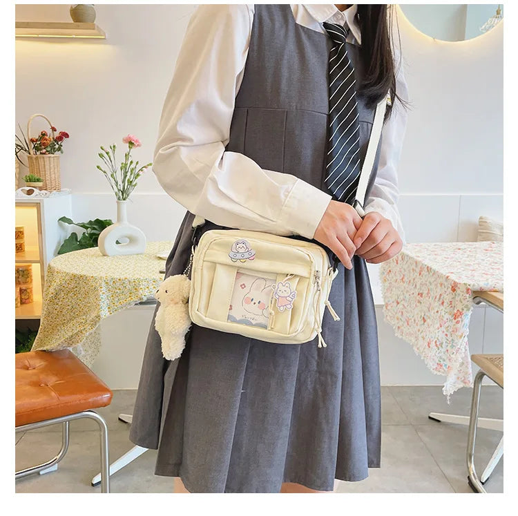 New Kawaii Bag Girls 2025 New JK Transparent Bag Small Crossbody Bag For Women Purses and Handbags Shoulder Bag Itabag Bolso