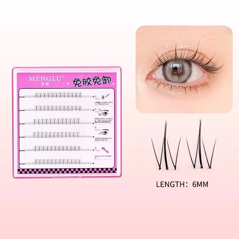 Natural Look Self Adhesive Eyelashes Clusters No Glue Needed Individual Lashes Reusable Soft Lash Extensions For Beginners Easy