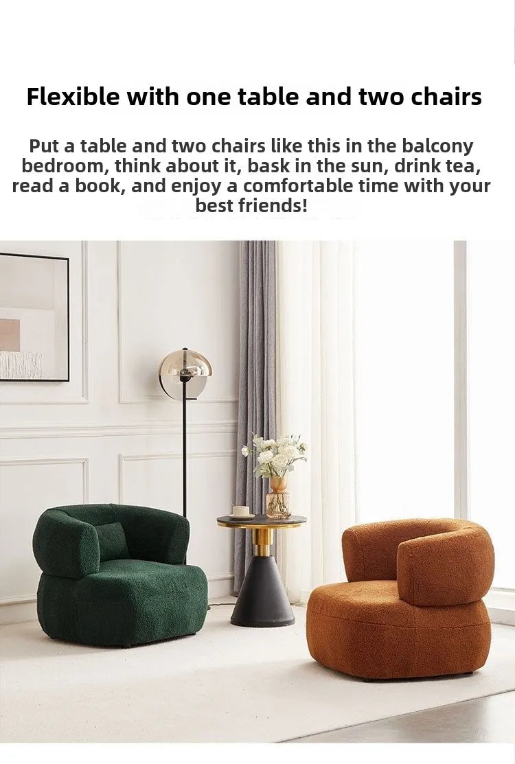 Hot Bedroom Furniture Nordic Furniture Lazy, Chair, Balcony, Sofa Chair Lamb Wool, Nordic Bedroom, Living Room, Single, Sofa, St