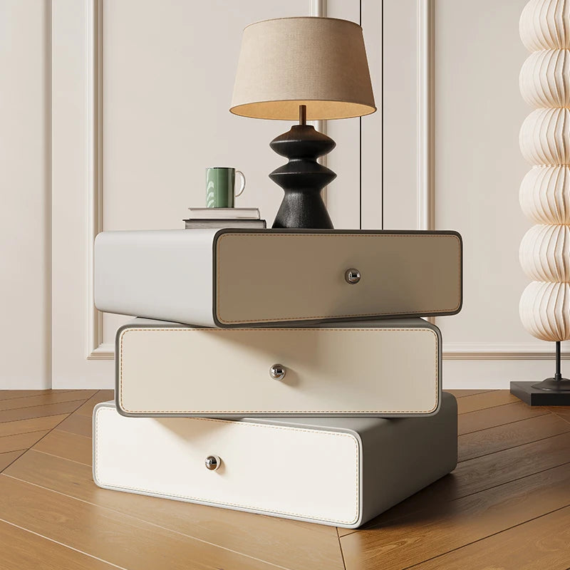 Luxury Storage Bedside Table Bedroom Mobile Cabinets Librero Unique Organizer Nightstand Wood Mesitas De Noche Hotel Furniture