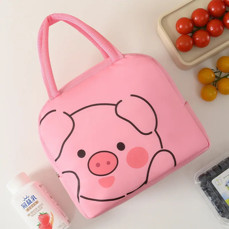 Cartoon Animals Thermal Lunch Bags For Children With Free Shipping Kids Girls Storage Banto Lunchbox Food Bag Insulation Bags