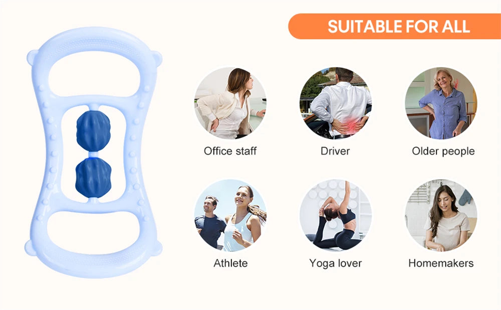 Massage Roller for Neck Thigh Calf and Leg, Personal Muscle Handheld Deep Tissue Trigger Point Foam Myofacial Tools Pro Recovery