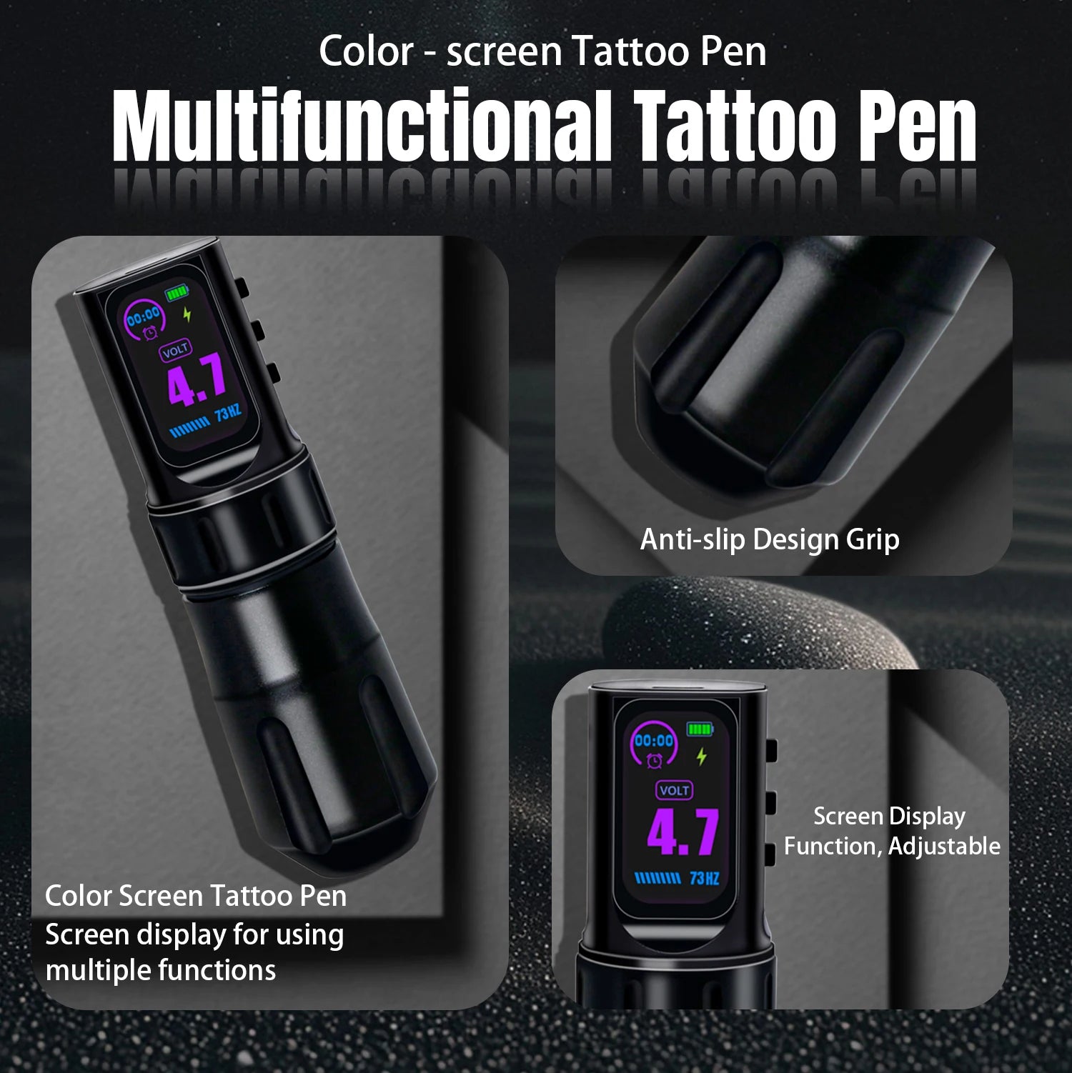 KVM Wireless Tattoo Pen Kit Tattoo Gun Kit Dual Mode Direct Drive IPS Screen Timer Function Battery 1800mAh Tattoo Machine Kit
