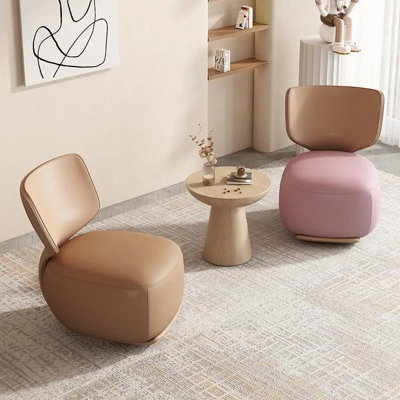 Log Light Luxury First Class Cabin Lounge Sofa Chair Nordic Living Room  Fabric Low Stool Balcony Leisure Armchair 2023 New