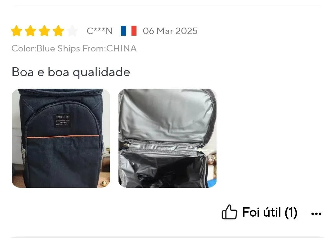 DENUONISS 20L Thermal Cooler Backpack Multi layered Insulated Backpack Waterproof Leak proof Bag Picnic Outdoor &Bottle Opener