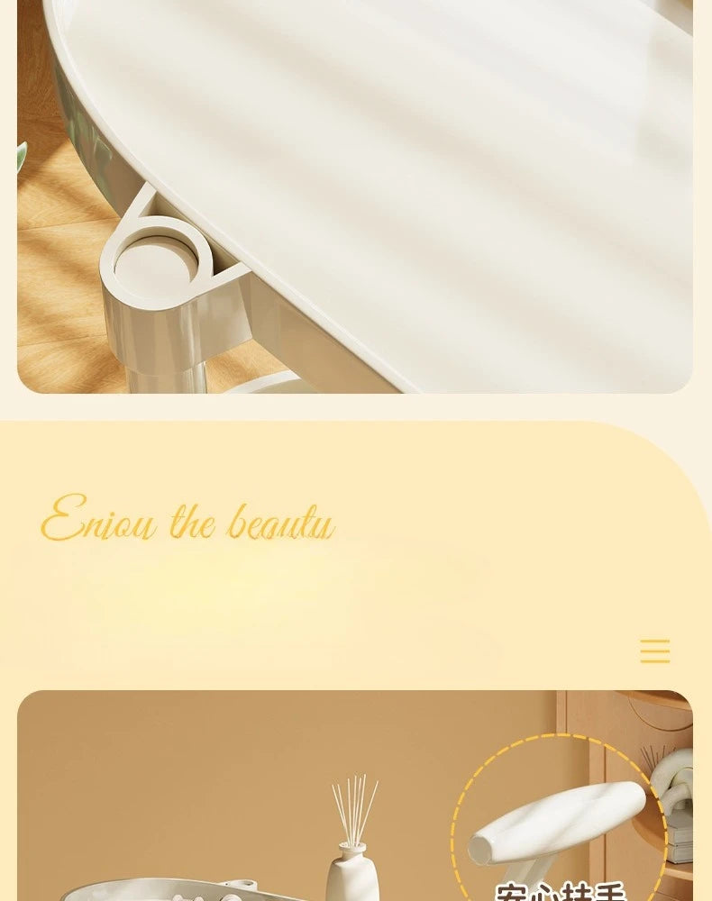 Cream Style Coffee Table Cart Creative Double-layer Snack Rack Bedroom Living Room Mobile Side Table Bedside Table Storage Rack