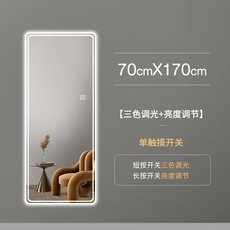 Bathroom Mirror Aestheti Full Length Hallway Large Floor Mirror Quality White Espelho Redondo Home Decorating Itemson sale