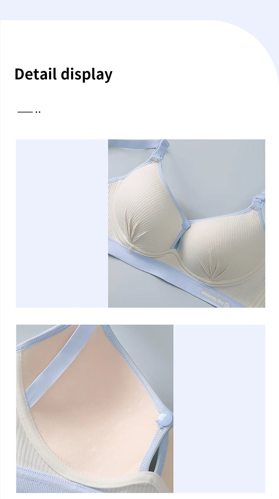 Maternity Nursing Bra No Underwire Front Open Summer Support Cups Bralette Soft Comfort for Pregnant Women Underwear Clothing