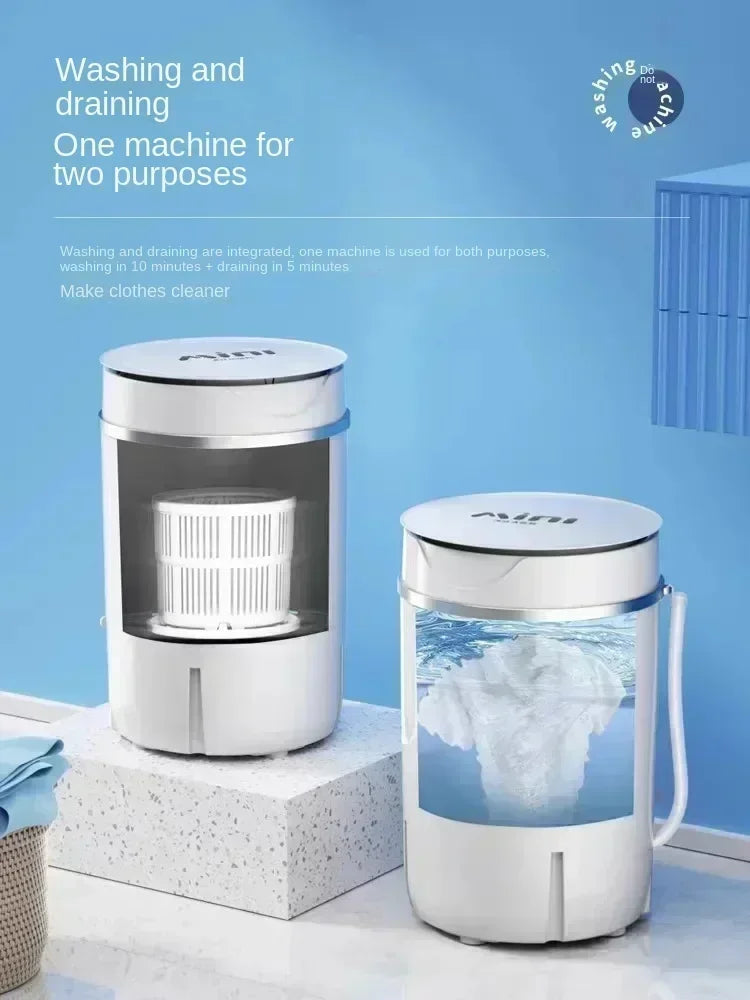 220V VCJ Single Tub  Washing Machine| Mini Laundry Washer for Baby and Child Clothes DW