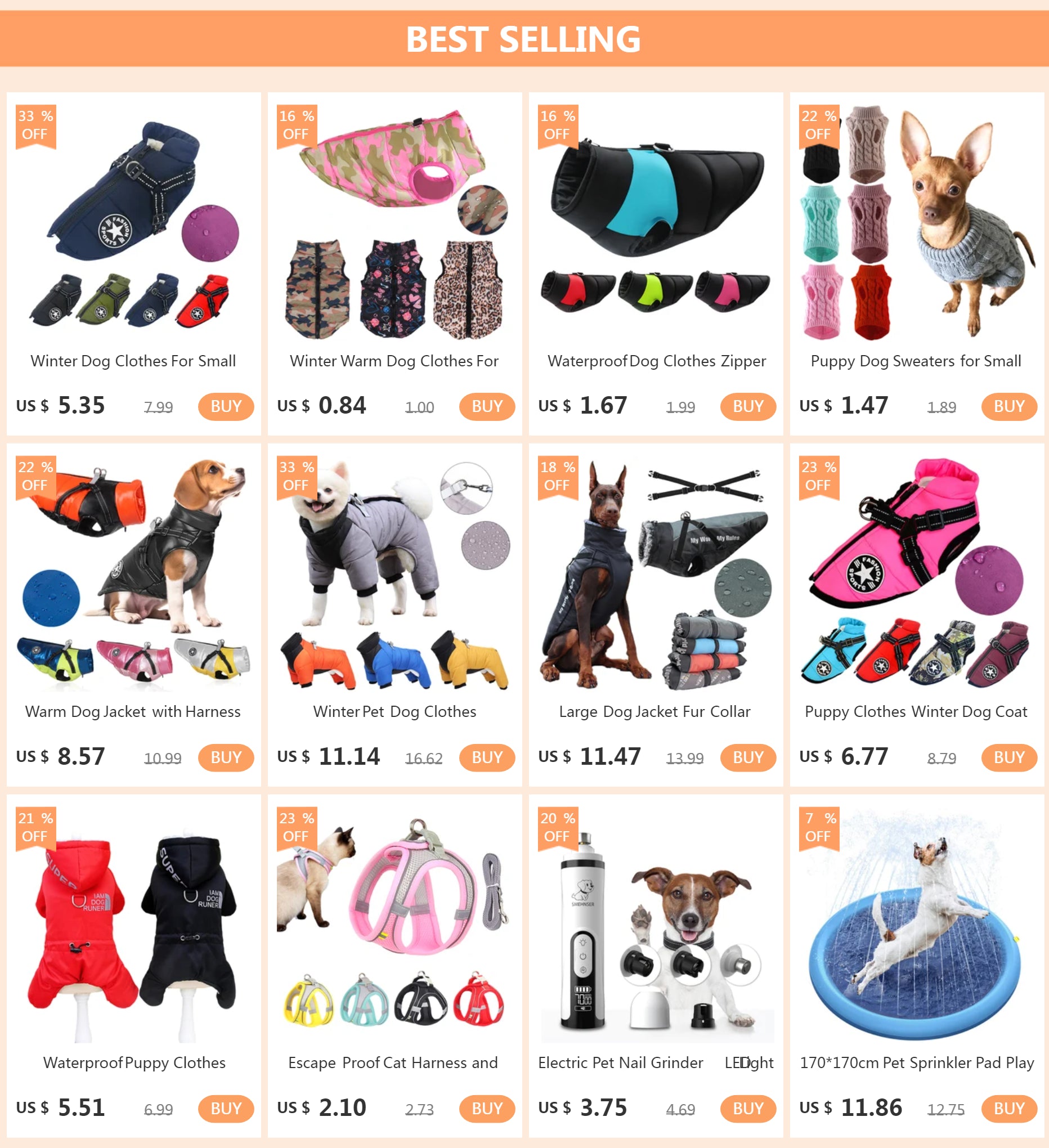 Waterproof Dog Clothes Zipper Jacket Coat For Small Medium Large Dogs Winter Warm Pet Clothing for Dog Costume Vest Apparel