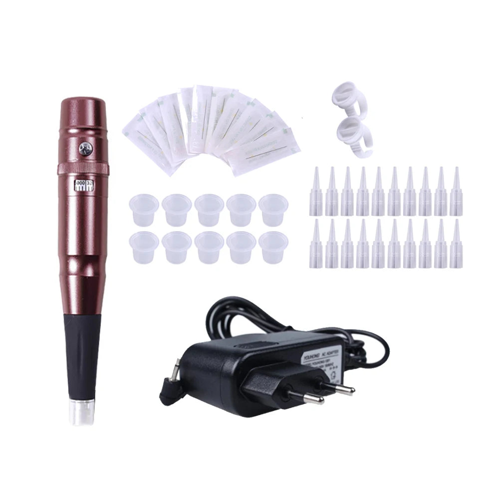 Permanent makeup Machine Rotary Tattoo Machines Pen Semi-PMU pens Eyebrow Lip Piercing Gun Tatuagem Microblading Supplies Kit