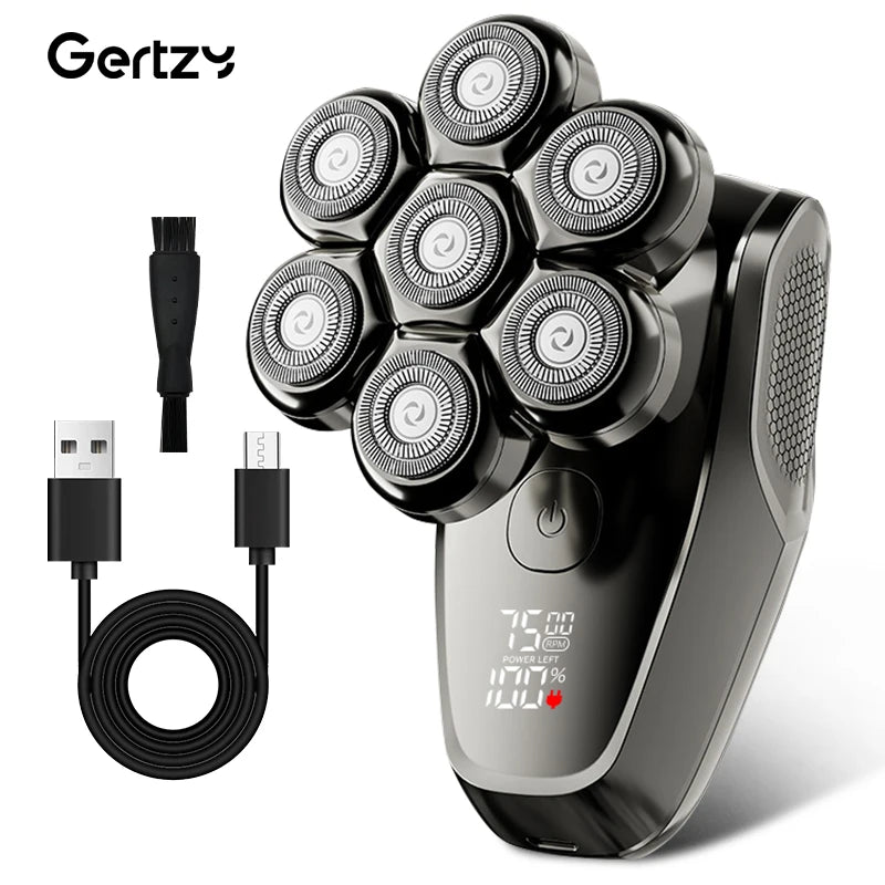 USB charging electric men's shaver standalone, hair clipper, seven blade head can be used as a bald head machine