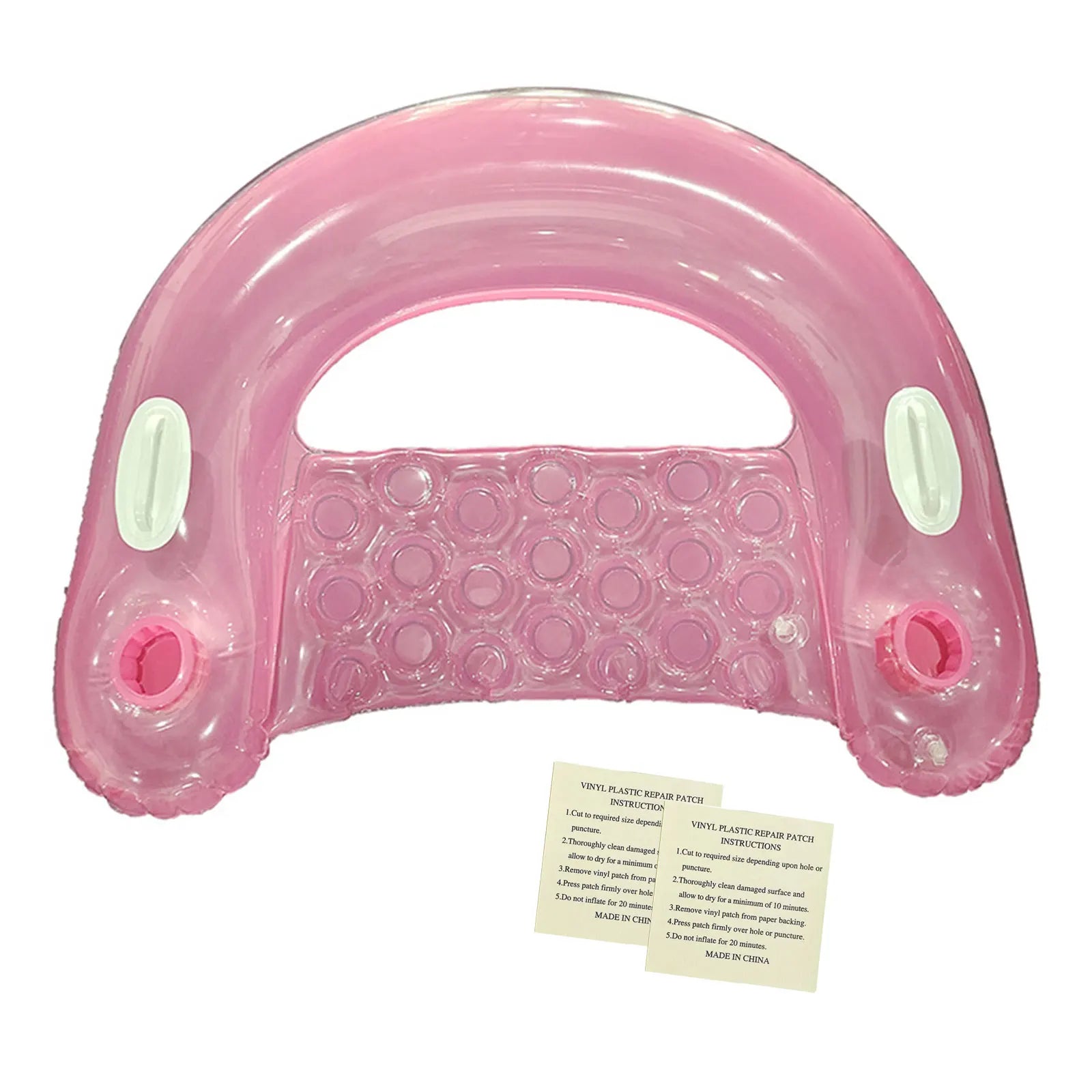 Inflatable Pool Floats for Adult Kids, Float Chairs with Cupholders and Handles Pool Lounges, PVC Water Mattresses Hammock Mat