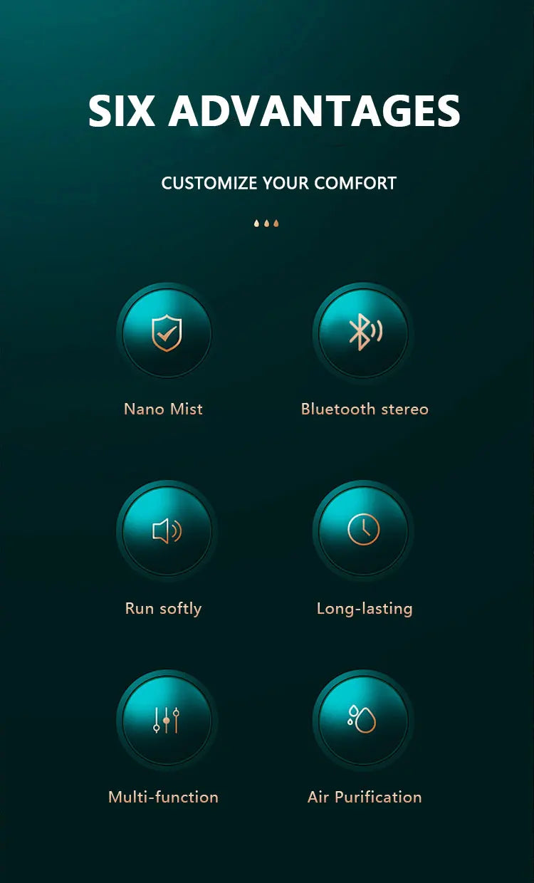 Cloud Rain Humidifier Colorful Mushroom Cloud Rain Drop Bedroom Sleep Night Light Rain Aromatherapy Machine Humidifier