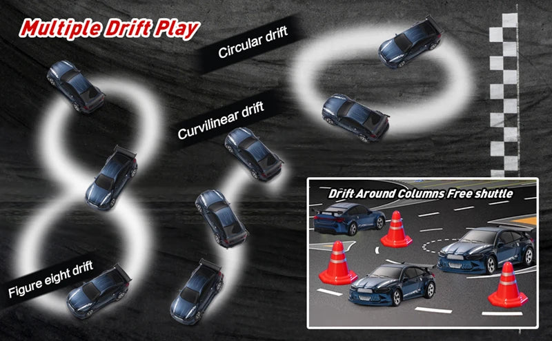 1/64 2.4G High speed Drift Rc Car 4WD Remote Control Car Four Wheel Drive Radio Controlled Mini RTR Racing Model Boy Toy Gift