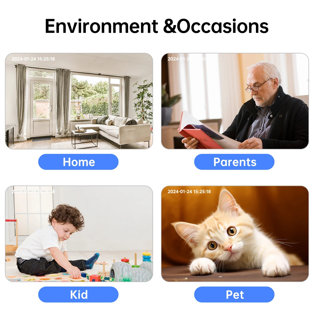 Jooan 1080P Outdoor Wifi IP Camera CCTV Surveillance Camera Waterproof Mini Camera 5 X Zoom Color Night Smart Home Baby Monitor