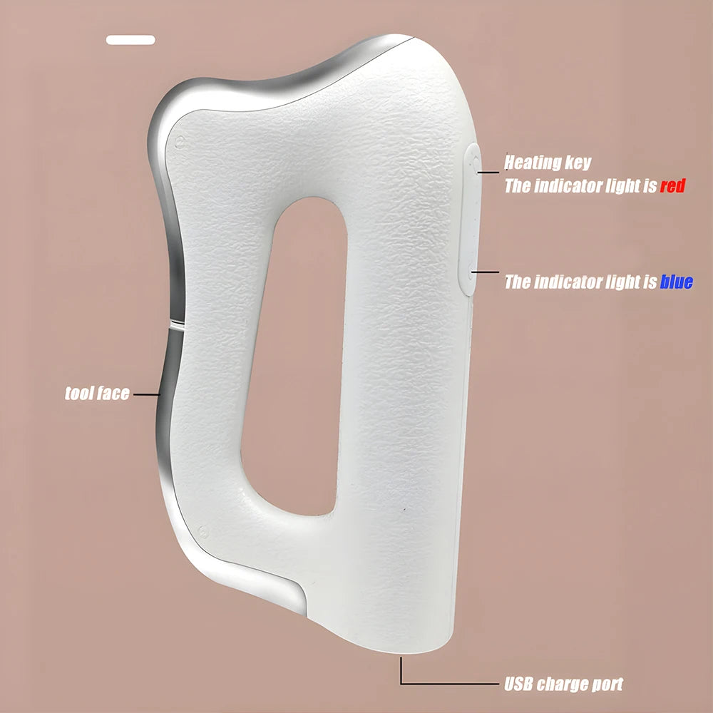 2025 Electric Fascia Massager Body Scraping Warm compress Vibration Muscle  Relaxation Body Lifting Guasha Massage Knife tool