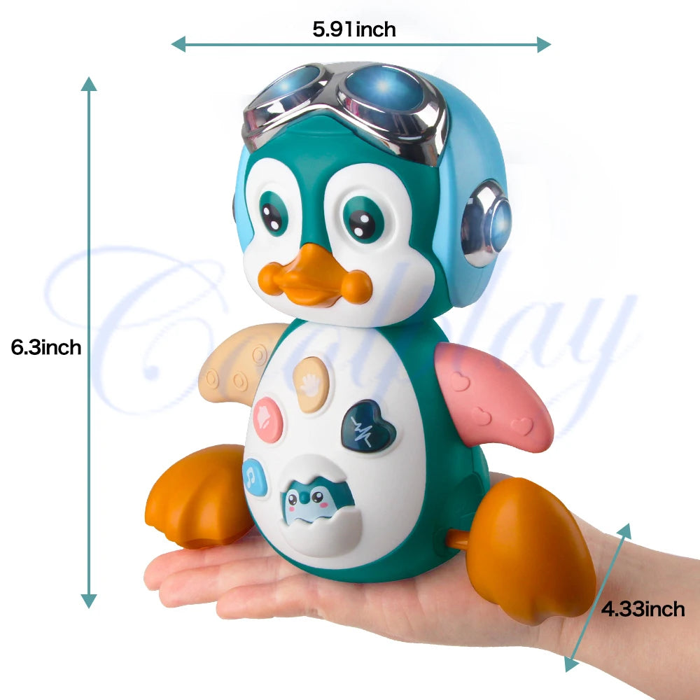 Kids Electronic Pet Toys Dancing Octopus&Duck Musical Penguin Baby Crawling Toys Toddler Interactive Toys Tummy Time Gifts