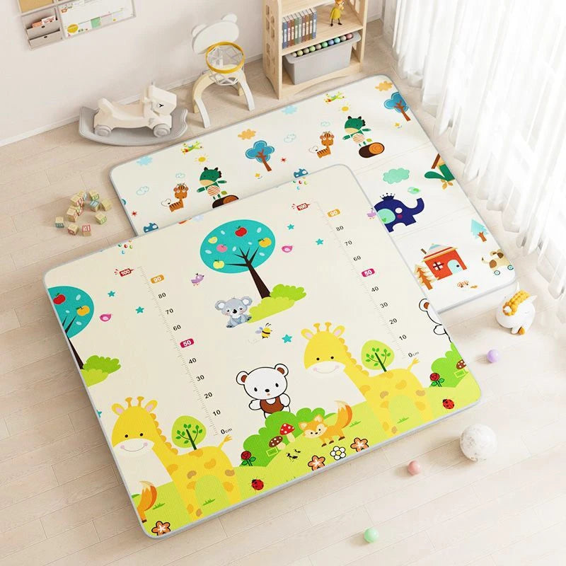5 sizes to choose Baby Crawling Play Mats Cartoon Lion Giraffe Folding Mat Carpet Play Mat for Children's Safety Mat Rug Playmat