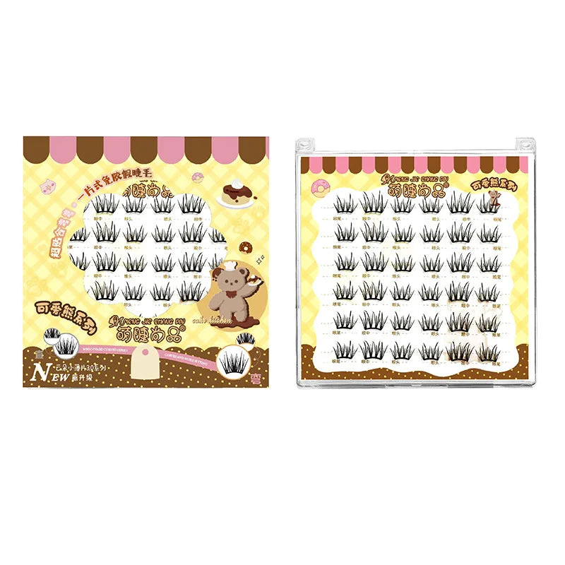 Glue-Free Featherlight Eyelash Strips Ultra Thin Invisible Lashes Easy Snap-On Clusters for Natural Everyday Look Whispy Soft