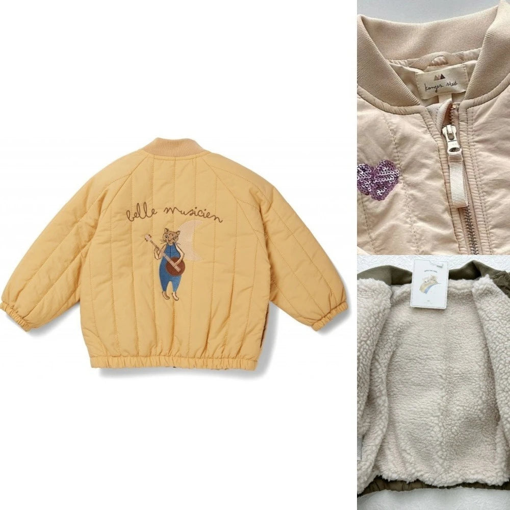 2025 KS Winter Baby Boys Lambswool Jackets Coat Kids Cotton Outerwear Toddler Girl Fleece Flight Suit Jacket Children's Clothing