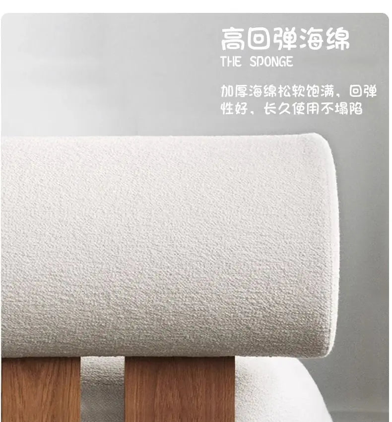 Nordic, Solid Wood, Sofa Chair, Modern, Light Luxury, Cream Style, Living Room, Lazy, Chair, Leisure Chair