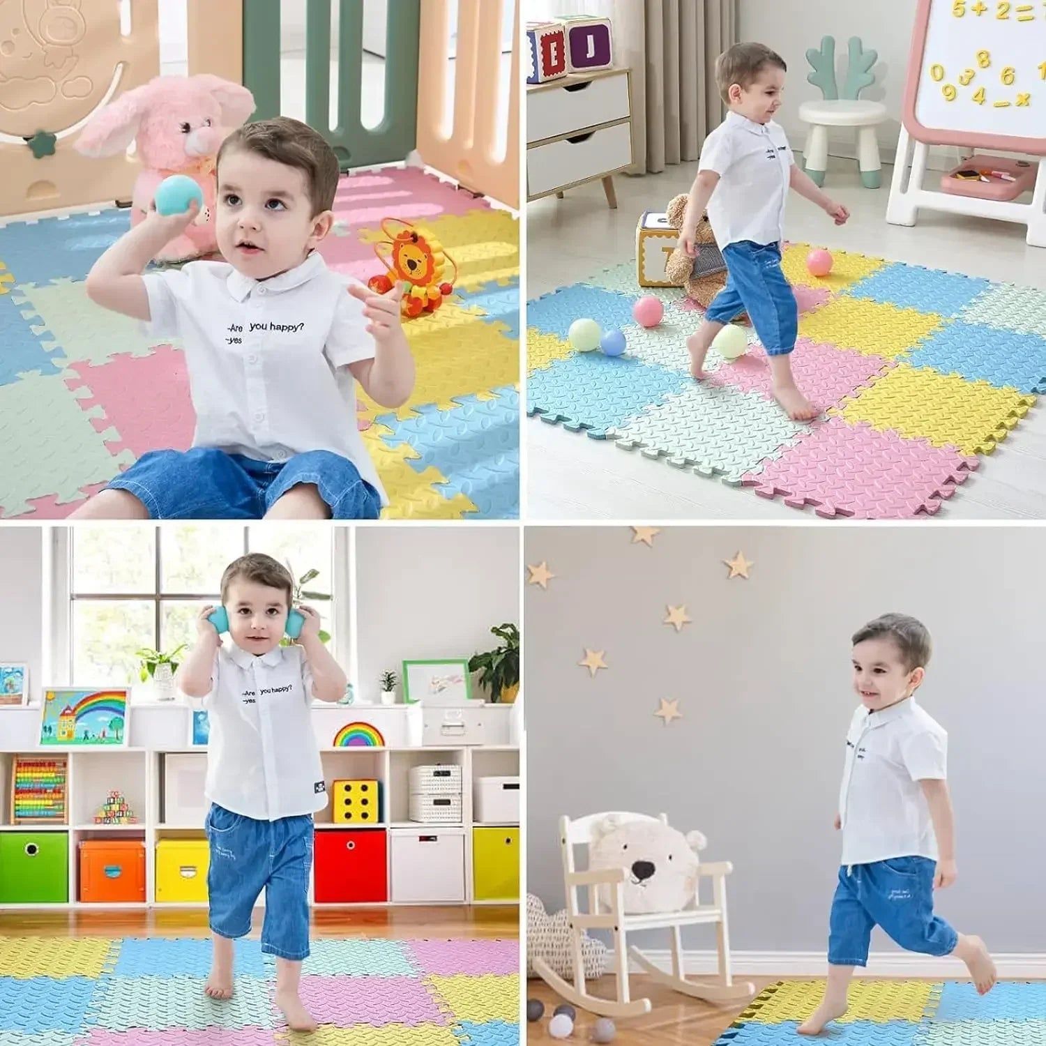 16Pcs Baby Play Mat Foam Sports and Fitness Carpet 30x30cm Shockproof Splicing Sports Rugs Non-slip Baby Toys Children Playmats