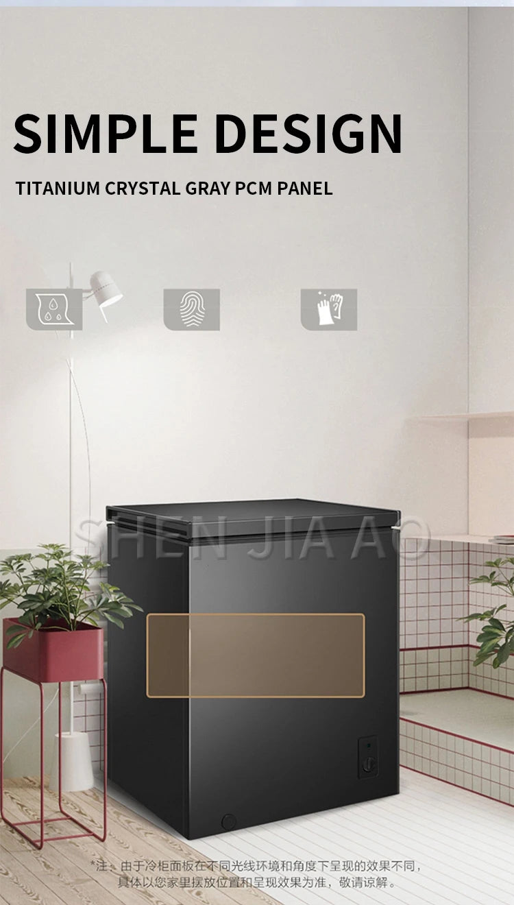 142L Household Freezer 6.8℉to -4℉with Removable Basket Free Standing Top Open Door Compact Freezer 450W Refrigerator For Home