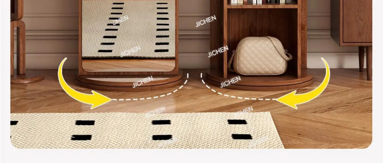 Removable magazine bookshelf rotating full-length mirror vertical full-body floor rotating storage integrated fitting mirror