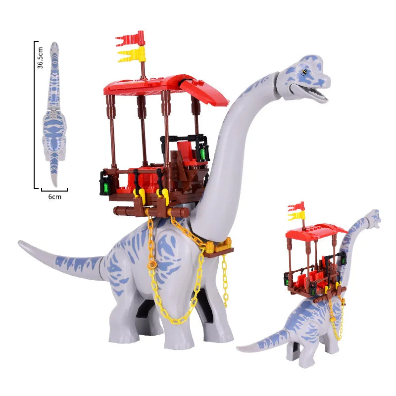 5 Colors Jurassic Brachiosaurus Discovery Building Blocks DIY Dinosaurs Bricks Set Educational Toys For Children Christmas Gifts