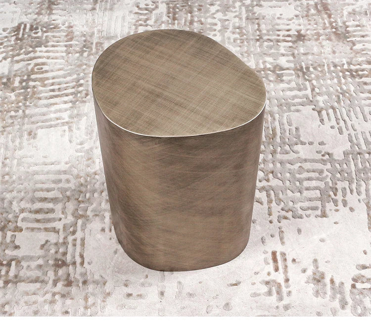 italian design antique graphite steel coffee table silver gold metal side table for living room modern