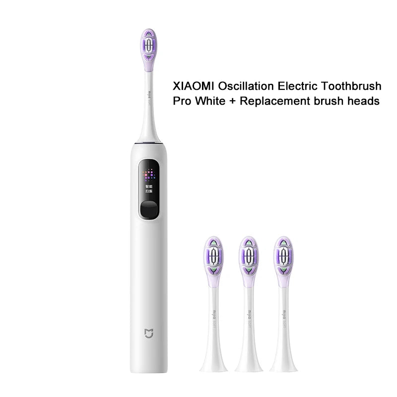 XIAOMI MIJIA Sonic Vibration Electric Toothbrush Pro,Smart 4 Modes, Long Battery Life, IPX8 Waterproof,LED Screen & Travel Lock