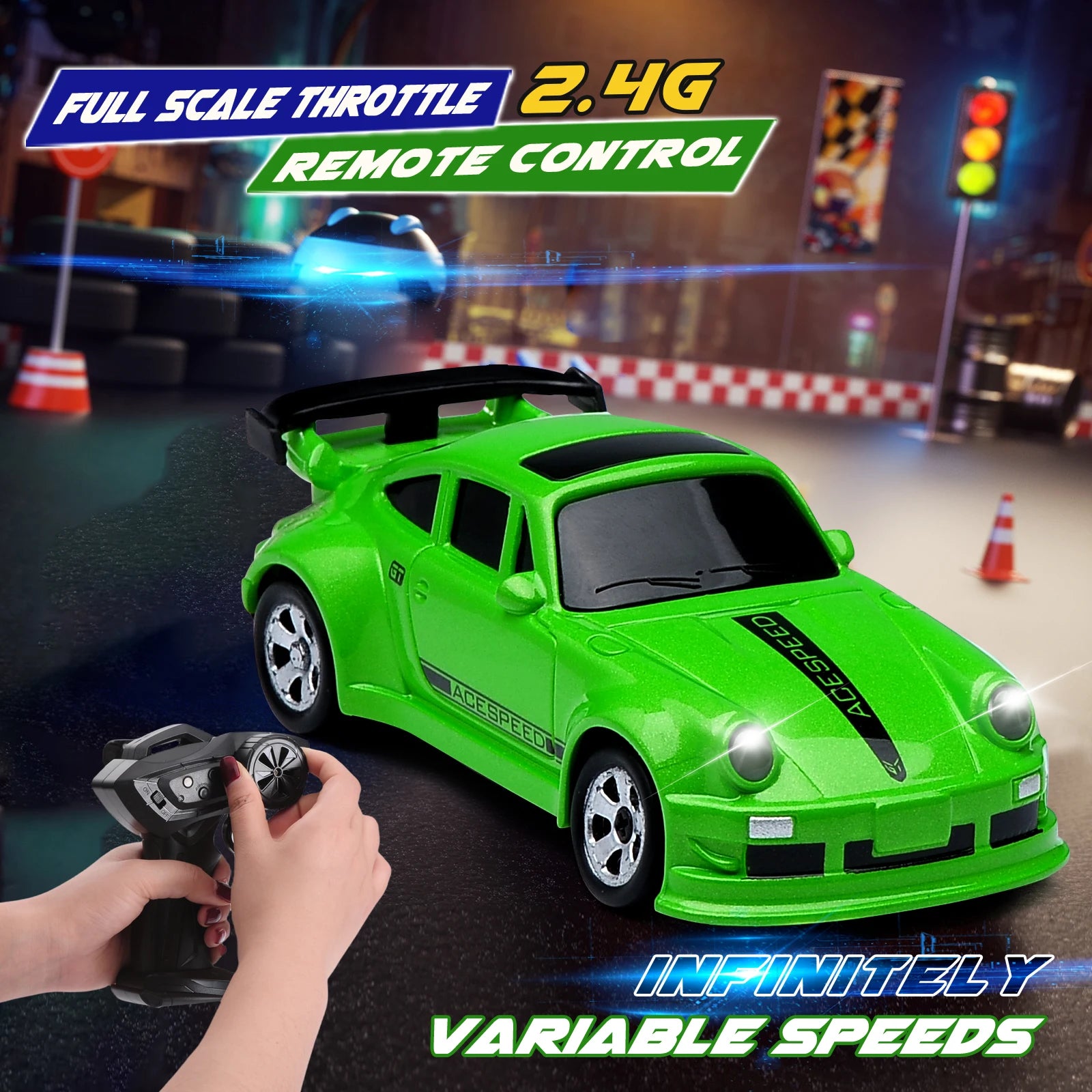 1/64 RC Car Four-Wheel Drive Remote Control Desktop Stunt Car Full Proportions Mini Racing Drift Car Toy Model Boy Gift