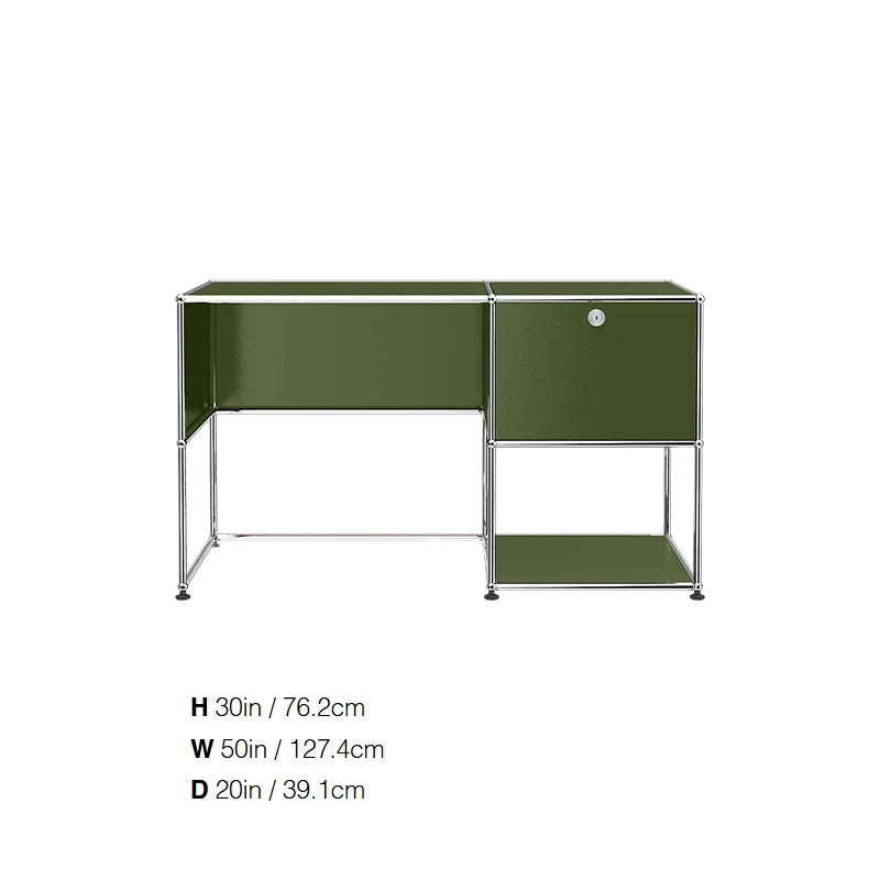 Modern Modular Metal Desk with Storage Cabinet Standing Desk Office Desk Computer Table Room Desks
